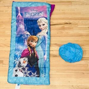 Disney Frozen Camping Sleeping Bag with Blue and Pink